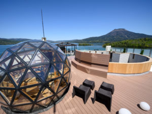 あかん遊久の里鶴雅のドーム型展望サウナ